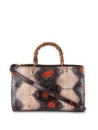 Gucci Bamboo Medium Python Tote