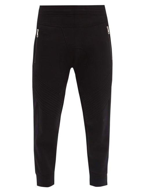 Matchesfashion.com Neil Barrett - Quilted-panel Jersey Track Pants - Mens - Black