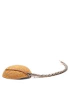 Matchesfashion.com Gucci - Crystal Embellished Straw And Feather Hat - Womens - Camel