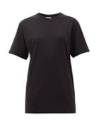 Matchesfashion.com Raey - Recycled-yarn Cotton-blend T-shirt - Womens - Black