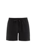 Matchesfashion.com Commas - Lounge Linen-calico Shorts - Mens - Black