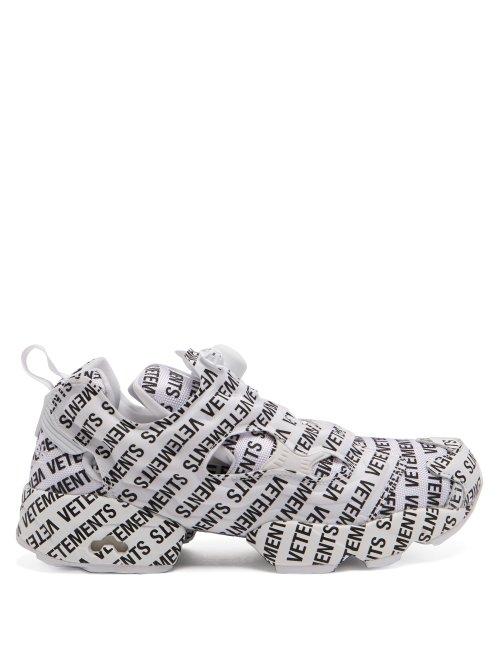 Matchesfashion.com Vetements - X Reebok Instapump Fury Low Top Canvas Trainers - Womens - White
