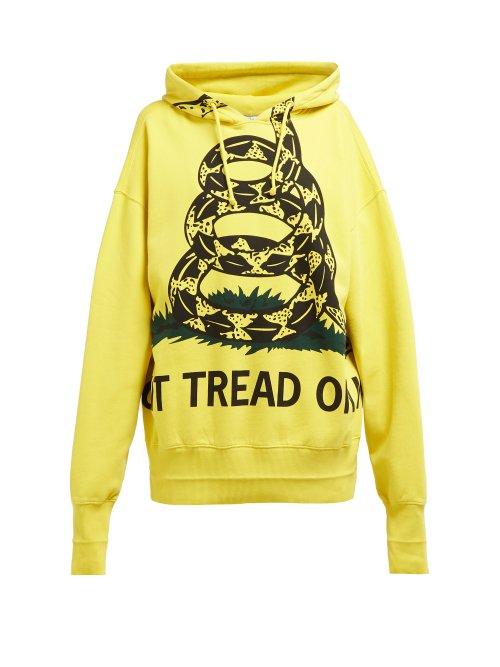 Matchesfashion.com Vetements - Snake Print Cotton Sweatshirt - Womens - Yellow