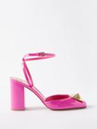 Valentino Garavani - One Stud 90 Patent-leather Pumps - Womens - Pink