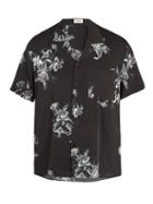 Matchesfashion.com Commas - Moody Floral Print Silk Blend Shirt - Mens - Black Multi