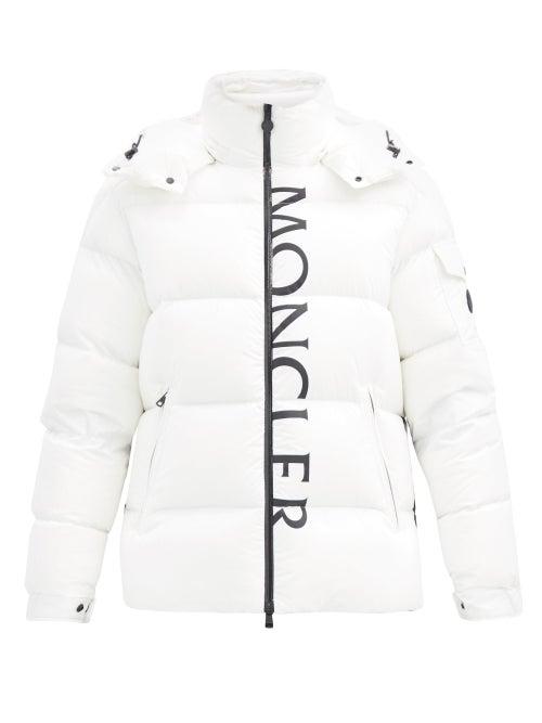 Matchesfashion.com Moncler - Maures Logo-print Quilted-down Jacket - Mens - White