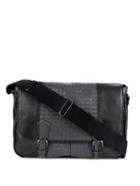 Bottega Veneta Bi-colour Intrecciato Leather Messenger Bag