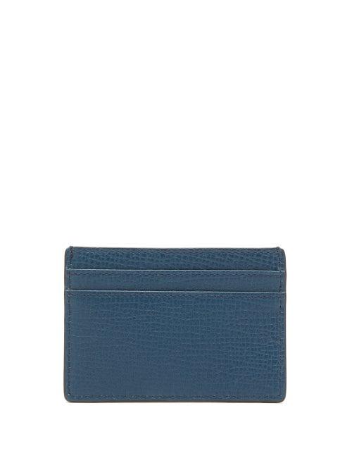 Matchesfashion.com Smythson - Grained Leather Cardholder - Mens - Blue