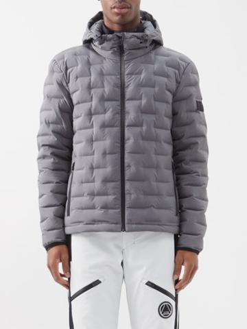 Sportalm - Ace Logo-patch Quilted Hooded Down Ski Jacket - Mens - Grey