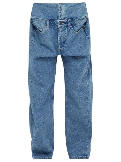 Matchesfashion.com Y/project - Double Layer Relaxed Jeans - Mens - Light Blue