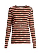 Proenza Schouler Striped Long-sleeved Cotton T-shirt