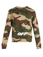Matchesfashion.com Off-white - Camouflage Print Crew Neck Sweatshirt - Mens - Camouflage