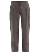 Matchesfashion.com Pro - Reverse-pleated Cotton Trousers - Mens - Grey