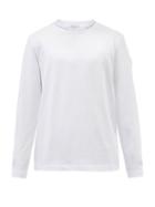 Moncler - Logo-print Cotton-jersey Long-sleeved T-shirt - Mens - White