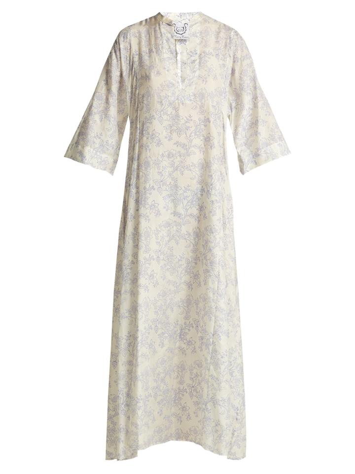 Thierry Colson Rachel Floral-print Silk Kaftan