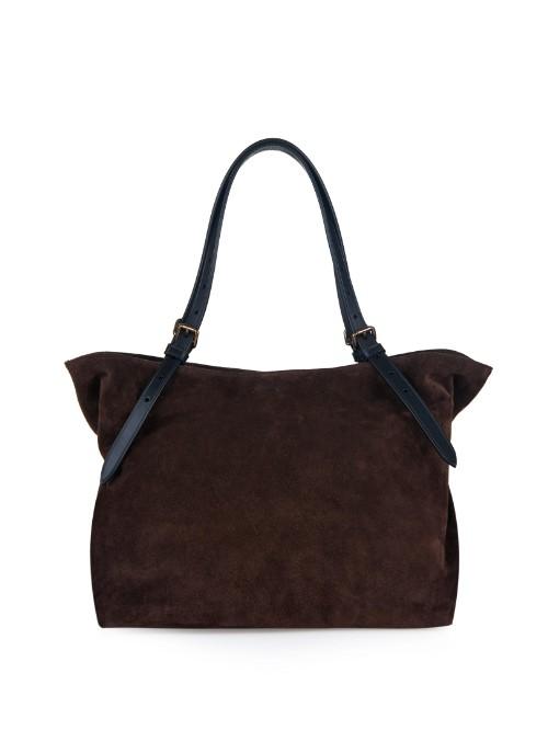 Tomas Maier East West Contrast-handle Suede Tote