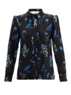 Matchesfashion.com Goat - Leonora Meadow-print Shirt - Womens - Black Blue