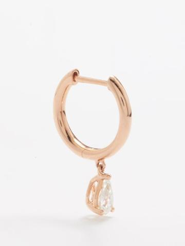 Anita Ko - Diamond Drop Diamond & 18kt Rose-gold Earring - Womens - Gold Multi