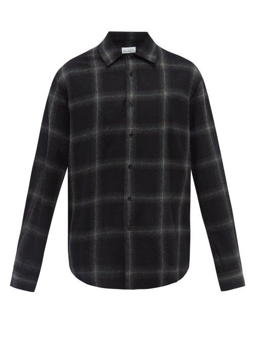 Mens Rtw Raey - Checked Wool Shirt - Mens - Black Multi