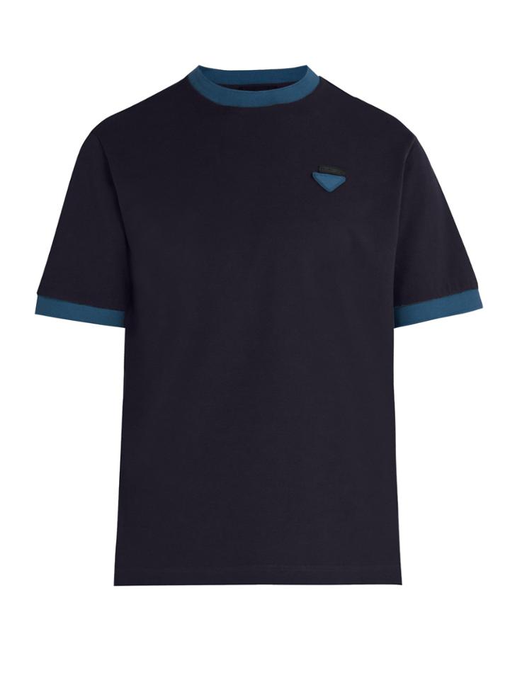 Prada Logo-applique Cotton Pique T-shirt