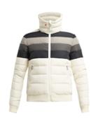 Matchesfashion.com Perfect Moment - Queenie Striped Quilted Down Ski Jacket - Womens - Grey Multi