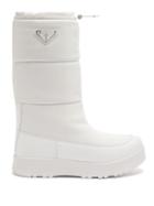 Matchesfashion.com Prada - Leather Aprs Ski Boots - Womens - White