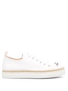 Matchesfashion.com Simone Rocha - Stud And Faux Pearl-embellished Canvas Trainers - Womens - Cream
