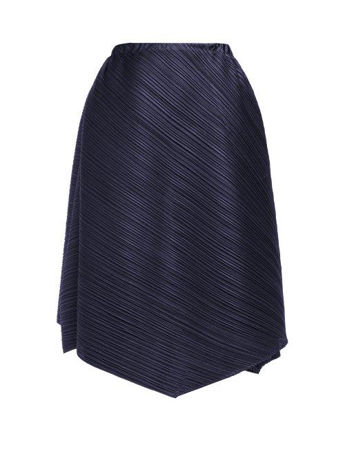 Matchesfashion.com Pleats Please Issey Miyake - High Rise Tech Pleated Culottes - Womens - Navy