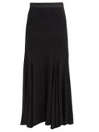 Matchesfashion.com Ann Demeulemeester - Asymmetrical Wool-blend Midi Skirt - Womens - Black