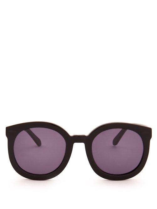 Matchesfashion.com Karen Walker Eyewear - Super Duper Strength Sunglasses - Womens - Black