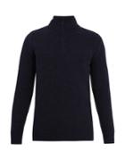A.p.c. Leisure Zip-up Wool And Cashmere-blend Sweater