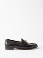 Gucci - Frame Horsebit Leather Loafers - Womens - Black