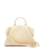 Matchesfashion.com Bottega Veneta - Bv Handle Intrecciato Leather Bag - Womens - Cream