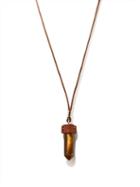 Chlo - Jemma Tiger's Eye And Leather Necklace - Womens - Brown