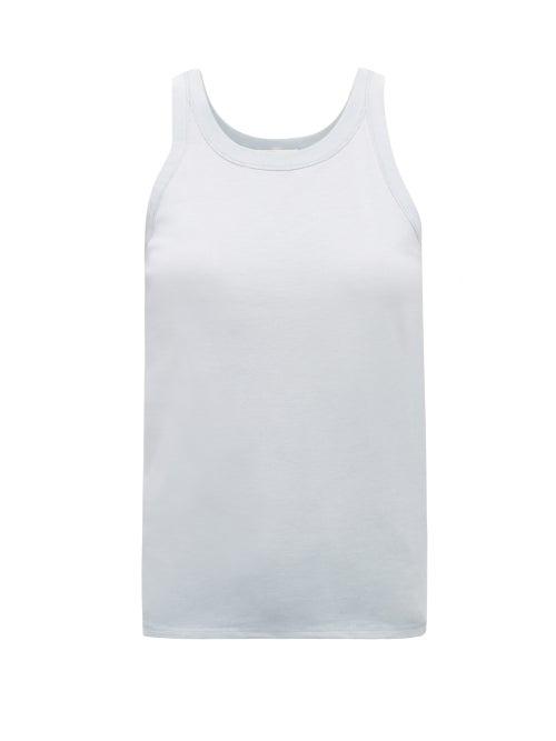 Matchesfashion.com The Row - Frankie Cotton-jersey Tank Top - Womens - Light Blue