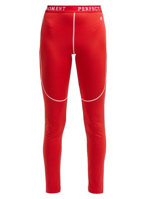 Matchesfashion.com Perfect Moment - Thermal Stretch Jersey Leggings - Womens - Red