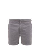 Matchesfashion.com Orlebar Brown - Bulldog Cotton-blend Twill Shorts - Mens - Grey