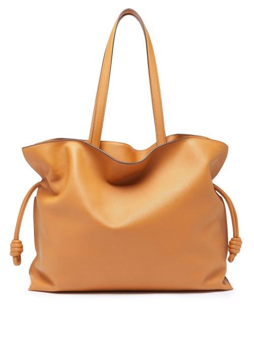 Ladies Bags Loewe - Flamenco Xl Leather Shoulder Bag - Womens - Tan