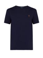 Matchesfashion.com Polo Ralph Lauren - Logo Embroidered Pima Cotton T Shirt - Mens - Navy