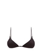 Matchesfashion.com Casa Raki - Cindy Honeycomb-jersey Triangle Bikini Top - Womens - Black