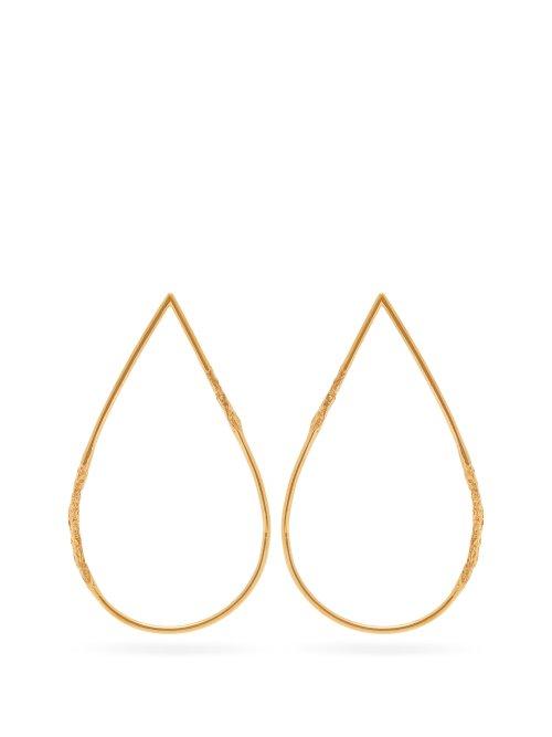 Matchesfashion.com Misho - Sierra 22kt Gold Plated Hoop Drop Earrings - Womens - Gold