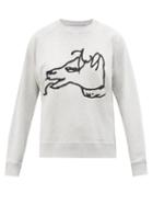 Bella Freud - Dog-print Cotton-jersey Sweatshirt - Womens - Grey