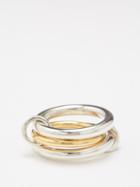 Spinelli Kilcollin - Libra 18kt Gold & Sterling Silver Ring - Mens - Silver Gold