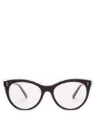 Matchesfashion.com Valentino - Cat Eye Acetate Glasses - Womens - Black