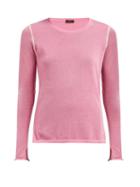 Matchesfashion.com Joseph - Contrast Seam Knit Top - Womens - Pink