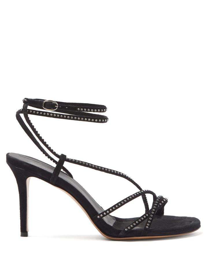 Isabel Marant Amspee Crystal-embellished Suede Sandals