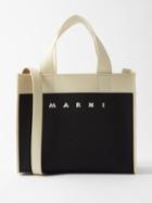 Marni - Small Logo-jacquard Canvas Tote Bag - Womens - Black White