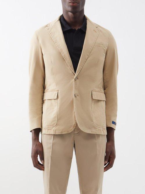 Polo Ralph Lauren - Single-breasted Cotton-blend Twill Blazer - Mens - Beige