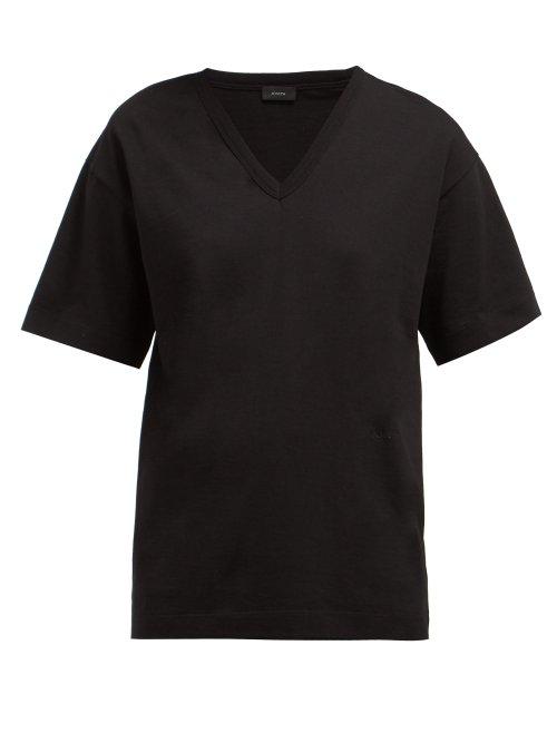 Matchesfashion.com Joseph - Perfect V Neck Cotton T Shirt - Womens - Black