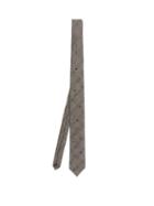 Matchesfashion.com Title Of Work - Scattered Beading Checked Wool Tie - Mens - Black White